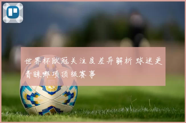 世界杯欧冠关注度差异解析 球迷更青睐哪项顶级赛事